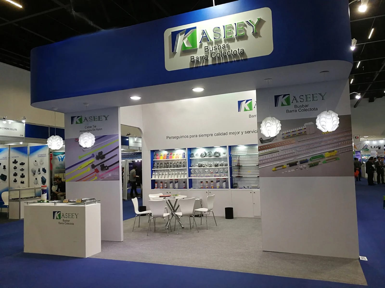 KASEEY busbar product display at an exhibition